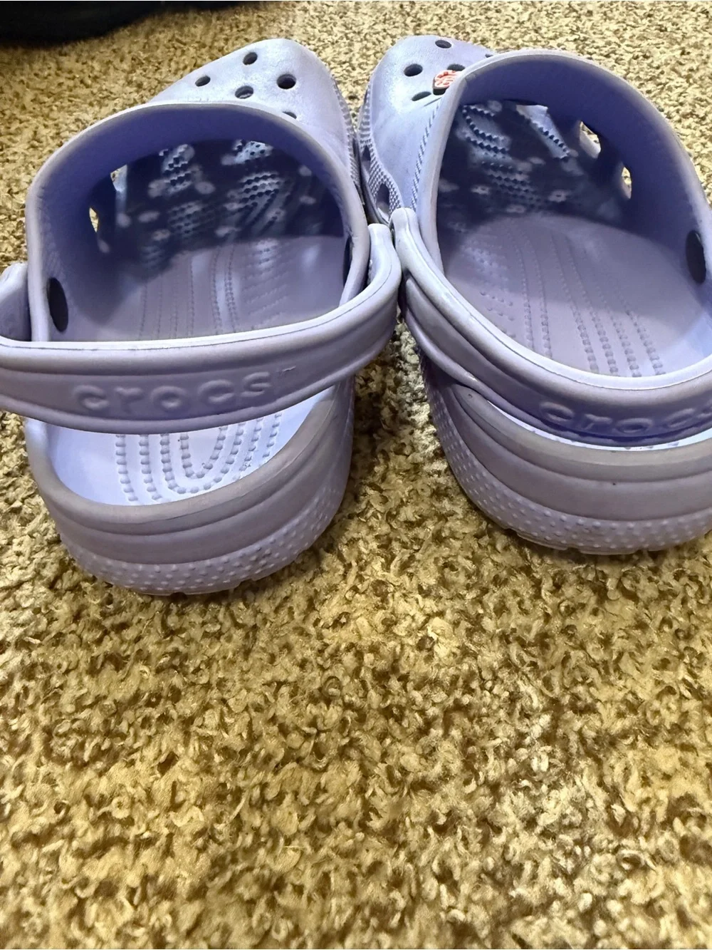 CROCS Kids Lavender Slip-On Clogs with Decorative Charms